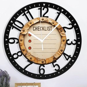 Orologio da Parete Circolare in Ferro da 25cm con Design a Gnomone e Quadrante Solare - Product Image 3