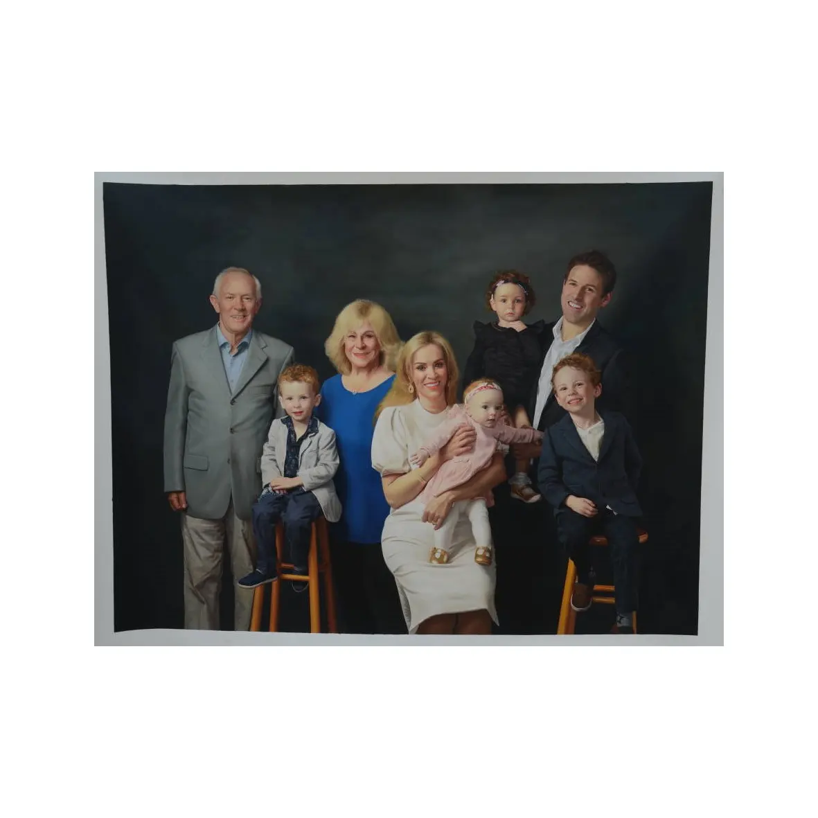 Wholesale Price High Quality Contemporary Wall Art Decor Custom Family Portrait Canvas Painting from Photo