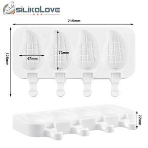 แม่พิมพ์ซิลิโคนรูปมะม่วง 4 ช่อง สำหรับทำไอศกรีมแท่งแบบโฮมเมด - Product Image 3