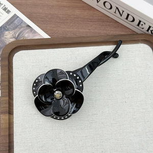 Pinza de Pelo Elegante Estilo Coreano con Camelias, Cristales y Flores de Estrás, Pinzas de Pelo Tipo Banana para Niñas, Accesorios para el Cabello de Moda para Mujeres - Product Image 3