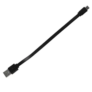 Toptan 0.2m 1A USB Yuvarlak Kablo Şehriye Düz şarj aleti kablosu Güç Banka Kısa USB kablosu Android için iPhone için