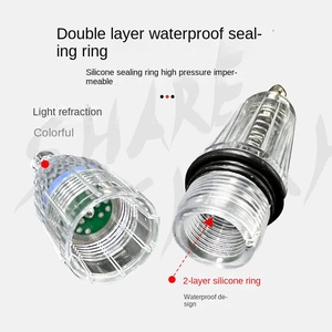 Lampe sous-marine pour attirer les poissons, lumière étanche en acrylique et plastique pour la pêche en eaux profondes, pour le bar, le marlin, le cabillaud - 12 cm et 17 cm - Product Image 4