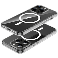 2025 kustom TPU PC sel penutup grosir Casing transparan magnetik bening Casing ponsel untuk iphone 17