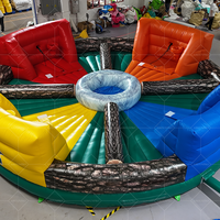 Commercial AirFunPro PVC Portable Saut Hungry Hippo Chow Down Jeu Gonflable Professionnel Bungee Running Sport Game