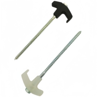Piquets de tente à vis au sol dur 57350 # avec piquet de tente en plastique à tête hexagonale de 13mm pour accessoires de camping en plein air