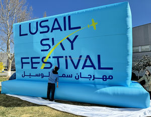 Aangepaste Led Licht Opblaasbare Reclame Display Banner Commercieel Gigant Billboard Voor Beurzen Evenementen Aangepaste Brieven Inbegrepen - Product Image 1