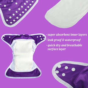 <span class=keywords><strong>Couche</strong></span> <span class=keywords><strong>lavable</strong></span> <span class=keywords><strong>en</strong></span> coton doux et respirant pour bébé, avec bordure blanche, douce pour la peau, très confortable, best-seller - Product Image 3