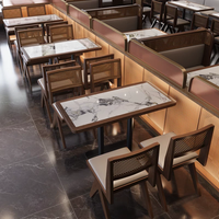 Chaise de salle à manger en bois de style nordique avec dossier en cannage, banquette de luxe à dossier haut pour projet de restaurant commercial