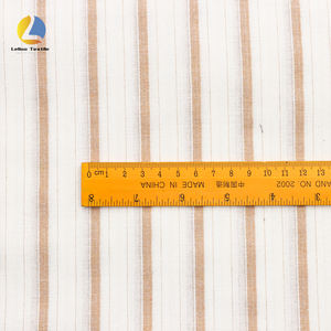 Fabrika kaynağı yaz moda jakarlı renkli çizgili kumaş 30% Polyester % 70% pamuk boyalı iplik şerit kumaş için yazlık gömlek - Product Image 3