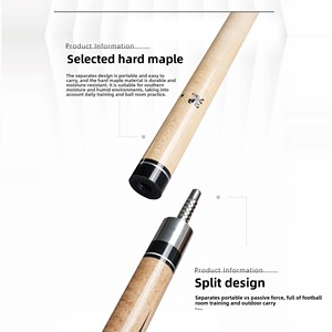 Củ gậy bi-a Adam II Professional kiểu Trung Quốc, đầu lớn chia đôi 1/2, tích hợp chức năng đánh và nhảy, màu đen, loại 8 bi. - Product Image 4