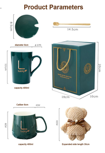Taza de Cerámica Rosa con Oso de Peluche y Toalla, Set de Regalo Personalizado con la Letra L de la Suerte, Regalo de Lujo para el Día de la Madre, Logotipo Personalizado - Product Image 6