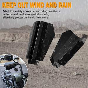 Protectores de Manos Estilo Ataúd en Negro Brillante, Compatibles con Harley Davidson Touring Sportster - Product Image 3