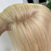 Listo para Enviar: Topper de Cabello Humano Virgen de Alta Densidad 6*7 con Base de Seda y Trama, para Aumentar Volumen, ¡Producto de Salón de Venta Caliente!