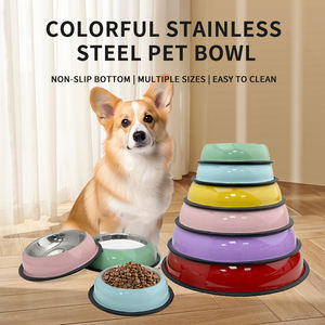 Kauçuk alt kaymaz ağır Premium kalite ile paslanmaz çelik köpek maması kaseleri evcil köpekler ve kediler için besleyici kaseler ve daha - Product Image 2