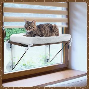 Holz Katzen bett beliebte Haustier haus Eck regale <span class=keywords><strong>Big</strong></span> Chair Schwarzes Bett, Sitz und Barsch Kristall Eine Katzen fenster Hängematte - Product Image 2