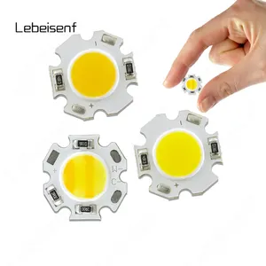 Tensão constante dc 12v 24v, 3w 5w 7w led cob chip 11mm superfície fonte de luz 20mm alumínio branco quente cor dupla 2600-6500k lâmpada