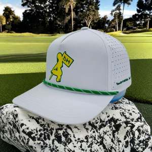 Gorra de Béisbol Deportiva Impermeable para Hombre, de 5 Paneles, con Orificios Cortados a Láser, Logotipo de Goma, Secado Rápido, Estilo Camionero - Product Image 1