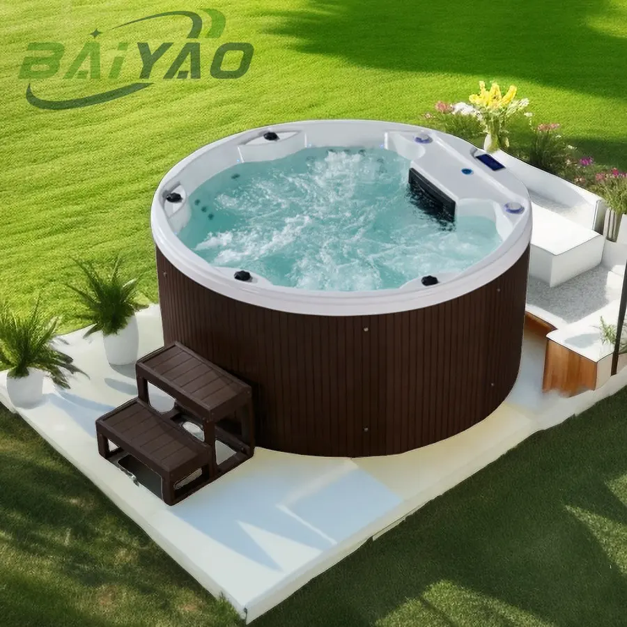 Chinesischer Hersteller freiluft-Massage Rund-Spa für 5 Personen Hydro-Balboa Whirlpools Spas in Europa Hotel Hinterhof-Pools