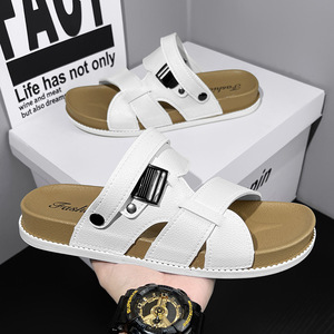 Men's Retro Lightweight Cushioning Sports Casual Sandals Outdoor Walking Beach Shoes Waterproof Breathable Arch <b>Support</b> Steel - Product Image 1