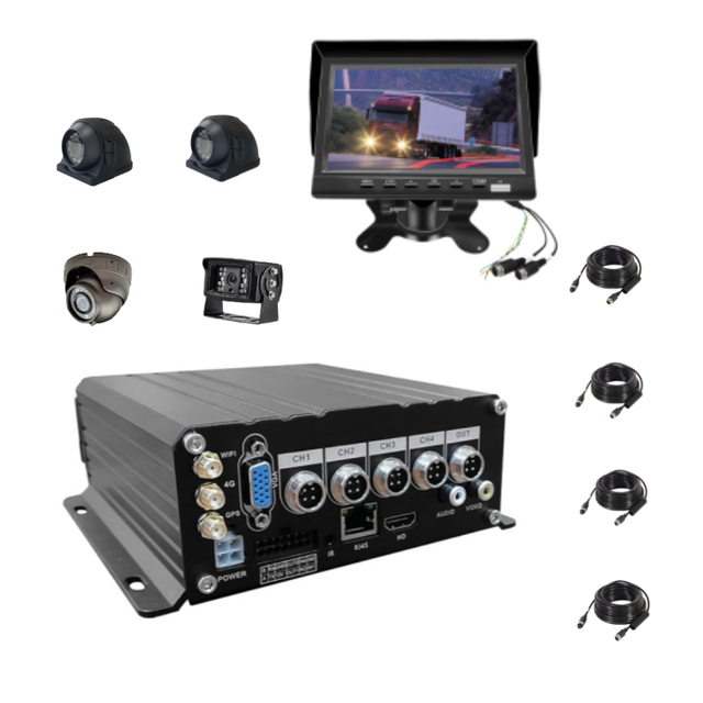 1080P 4CH Digital Video Recorder CMSV6 4G WiFi GPS Car DVR Truck 4-Channel Mobile DVR