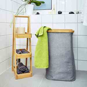 Wood Bathroom <b>Stand</b> up Caddy Basket 3 Tier Standing Shower Organizer Shelf with Handle Bamboo Shower Caddy <b>Corner</b> for Bath - Product Image 3