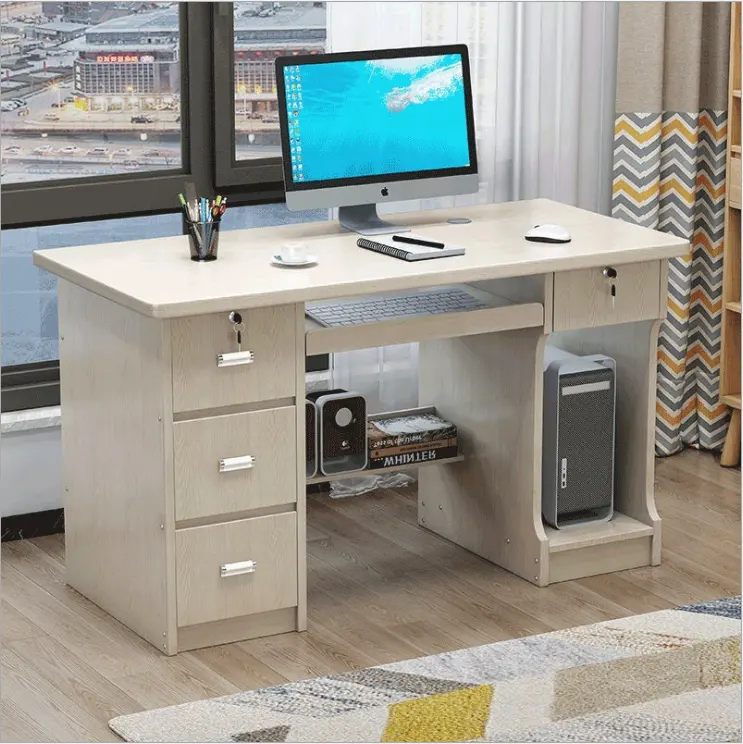 Petit tiroir moderne pour chambre à coucher, en bois blanc, bon marché, moderne, bureau d'étude, table d'ordinateur