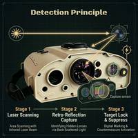 Équipement de sécurité portable de détection de sniper avec télécommande pour usage intérieur/extérieur, sécurité des lieux publics, origine Anhui