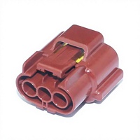Boîtier de connecteur femelle automobile étanche IP67 à 3 broches 6098-0142 avec verrouillage CPA jaune pour prise de câblage