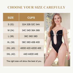 Moldeador de cuerpo de boda de encaje con servicio personalizado Moldeador de cuerpo sin espalda sexy con faja de sujetador Tanga de una pieza - Product Image 6