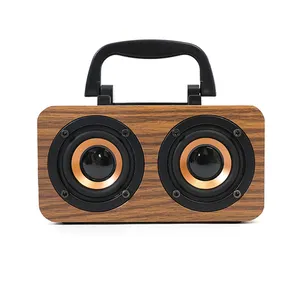 Top Sales Wooden Portable Bluetooth Speaker Waterproof Wireless WIFI Sound Quality