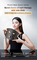 Masque facial LED en silicone rechargeable Télécommande portable à usage domestique pour le rajeunissement de la peau
