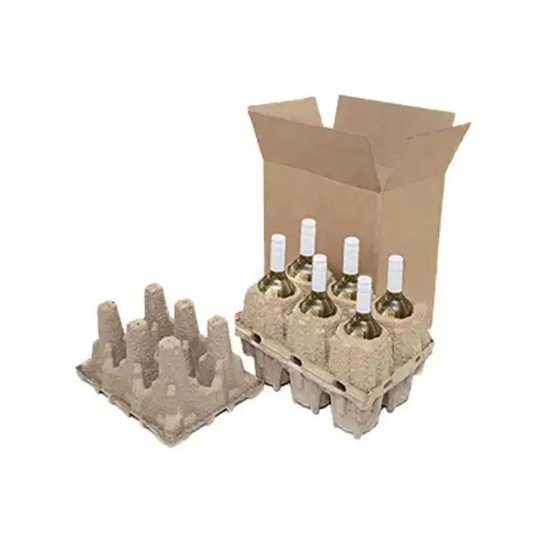 Top Quality 100% Eco-friendly Recyclable Biodegradable Protective Customized Molded Paper Pulp Packaging for Pulp Bottle