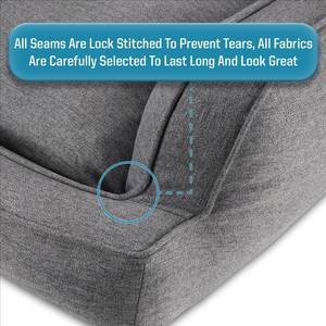 Luxus ortho pä dische Haustier <span class=keywords><strong>Couch</strong></span> mit Memory Foam Erhöhtes Hunde bett Wasserdichtes Futter Wasch bare Abdeckung Festes Muster für Katzen - Product Image 5