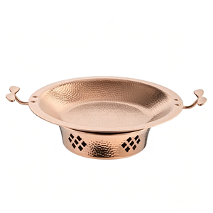 Ensemble de casseroles <span class=keywords><strong>en</strong></span> acier inoxydable martelé avec petite marmite à double anse et réchaud à alcool, idéal pour les hôtels et les restaurants de traiteur - Product Image 6