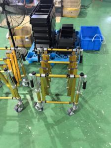 Chariot de transport de cercueil en aluminium robuste et réglable, équipement <span class=keywords><strong>funéraire</strong></span> pour le transport de cercueils dans les cimetières - Product Image 2