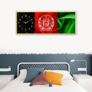 Nhôm khung đồng hồ treo tường với Afghanistan cờ thiết kế, độc đáo trang trí nội thất & timepiece - Product Image 4