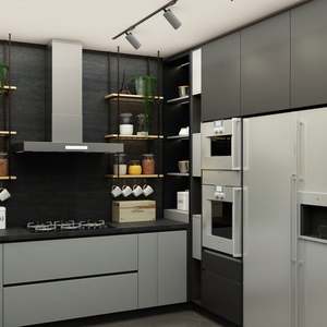 SANTOPOVA Cuisine moderne de style européen de luxe, unités de cuisine personnalisées, armoires murales modernes, armoires murales personnalisées - Product Image 6