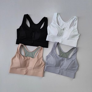 Nuevo <span class=keywords><strong>Sujetador</strong></span> Deportivo con Cierre Frontal para Mujer, Tirantes Fijos, Absorción de Impactos, Copas Moldeadas de Alta Sujeción para Entrenamiento y Fitness - Product Image 1