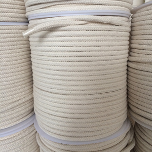 Cordon en coton synthétique de 8 mm, corde tressée à 16 brins, couleur naturelle, écologique, marque YUSEN - Product Image 1
