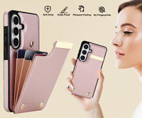 Étui portefeuille pour Samsung Galaxy S26 Plus avec fermoir de protection, porte-cartes, en cuir, magnétique, avec blocage RFID, coque de téléphone