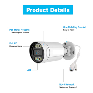 Precio bajo Mini Ip66 Bullet Cámara IP impermeable para exteriores 4mp HD Visión nocturna 6PCS <span class=keywords><strong>ARRAY</strong></span> LED Board Cámara CCTV de seguridad - Product Image 4