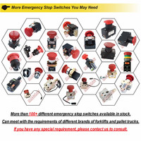 Parada de emergencia de cabeza de hongo interruptor de botón de empuje para Motor eléctrico elevación carretilla elevadora ED125 ED Serie