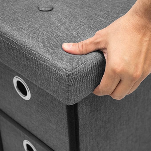 Banco Otomano Plegable Incluye Cubierta Cubby Cajón Reposapiés con Cajones - Product Image 6