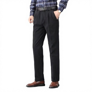 Pantalones de Esmoquin para Hombre, Corte Recto, Pierna Ancha, Estilo Casual, Tela de Lona, Resistentes al Viento, Transpirables, Ligeros, para Oficina - Product Image 2