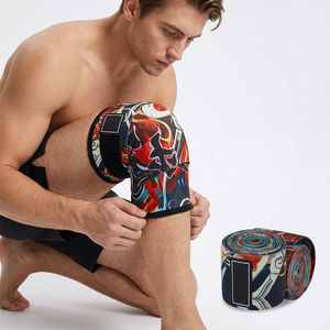 Bandes de genou élastiques extra longues unisexes, design anime personnalisé de haute qualité, antidérapantes, robustes, protection avancée pour la musculation - Product Image 1