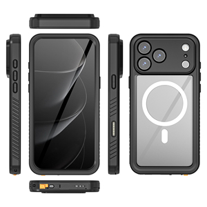 Coque étanche sous-marine noire pour iPhone 17 Air 360 étuis de téléphone magnétiques à couverture complète pour iPhone 17 16 15 <span class=keywords><strong>Pro</strong></span> Max - Product Image 4
