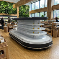 Vitrine Réfrigérée Multi-Niveaux Ouverte pour l'Exposition Alimentaire en Supermarché