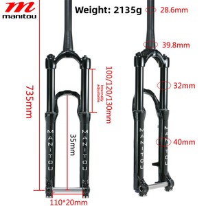<span class=keywords><strong>Fourche</strong></span> pneumatique pour vélo Manito CIRCUS EXPERT 26 pouces, <span class=keywords><strong>fourche</strong></span> avant pour pente, axe 20, alliage d'aluminium, débattement de 100 mm - Product Image 2