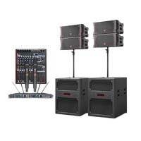 Ensemble complet de caisson de basses néodyme de 10 pouces et 18 pouces, étanche, pour concerts en plein air, scène suspendue, église, professionnel, actif/passif, ligne