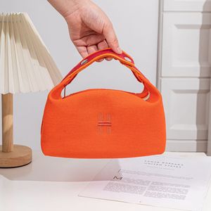 H Makeup <b>Bag</b> Canvas Large Capacity Tote Cosmetic Storage For Women Travel Use - Product Image 2